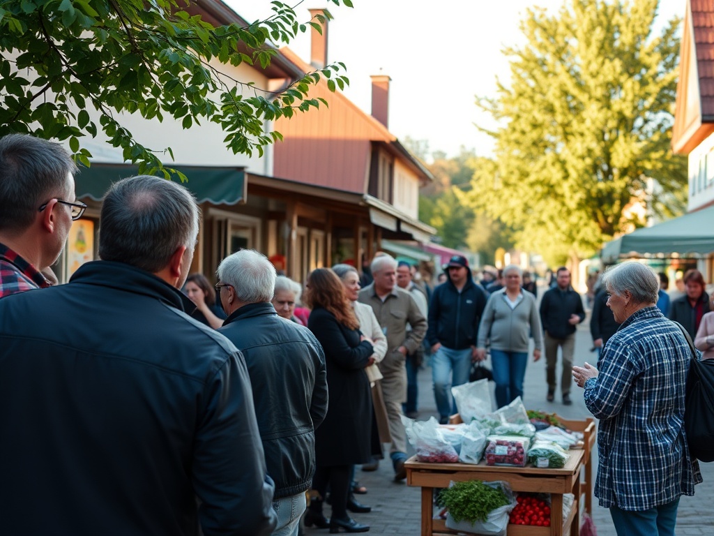 Ilustracja symbolizująca Dzień Ziemi z elementami Ciechocinka, np. tężniami i zielenią.